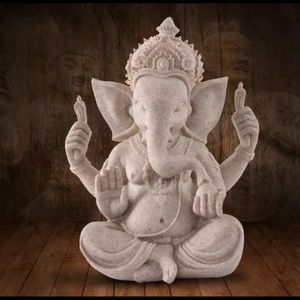 Hand Carved Sandstone Ganesha Statue